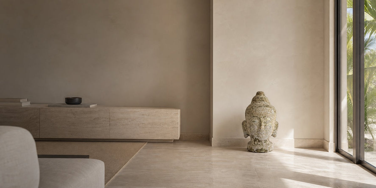 Bali ceramic sculpture in a quiet luxury South Florida interior, Home Collection